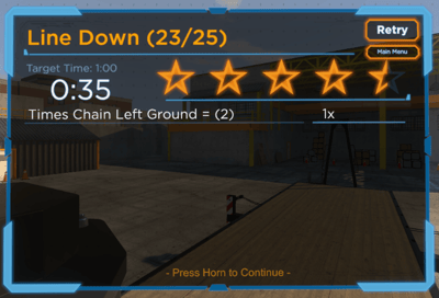Main Menu Link on Scenario Complete Screen