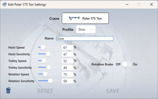 Apply Crane Settings Speed & Sensitivity from Launcher